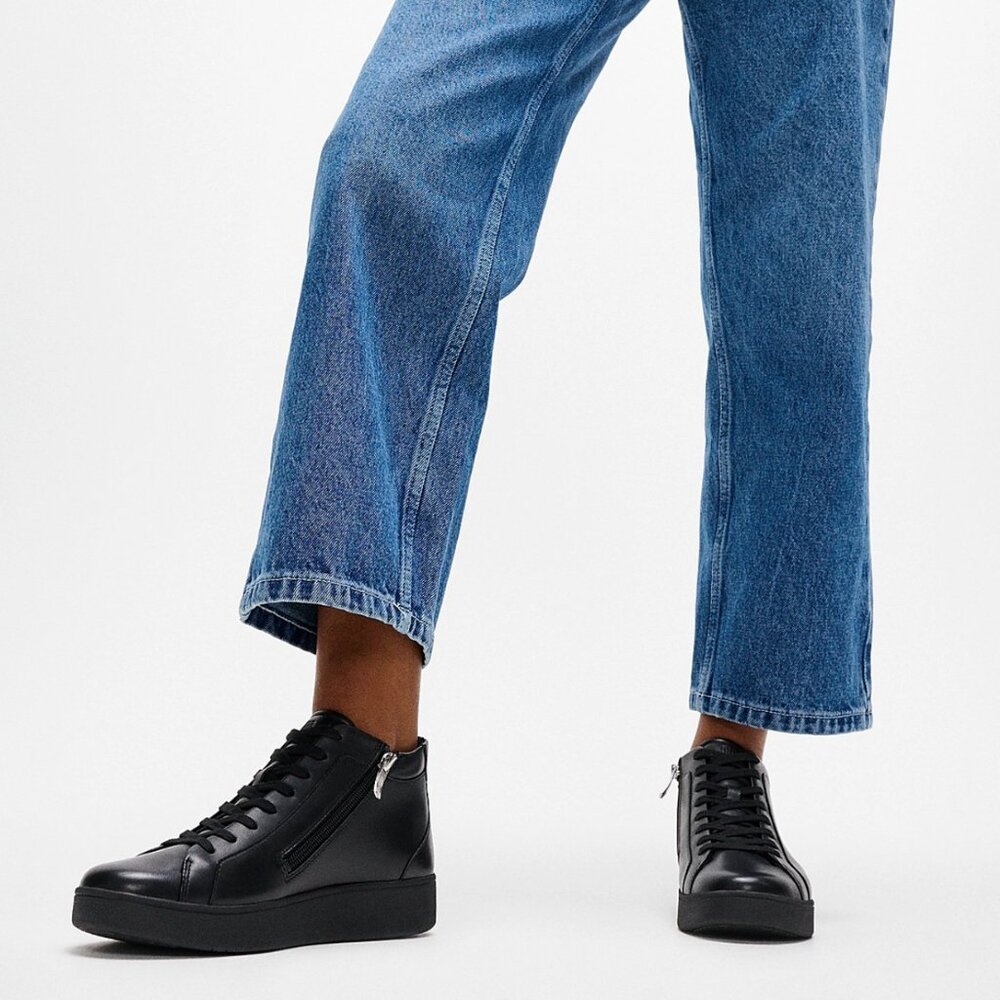 RALLY Leather High-Top Sneakers